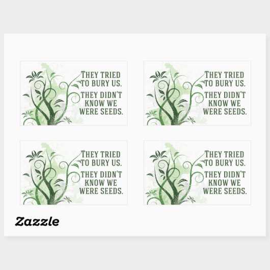 Wir hatten inspirierendes Zitat Rechteckiger Aufkleber (Blatt)