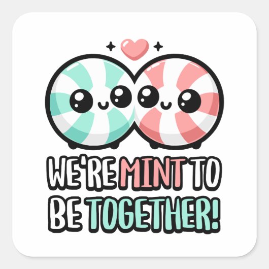 Wir hätten nichts dagegen, zusammen zu sein! Niedl Quadratischer Aufkleber (Vorderseite)