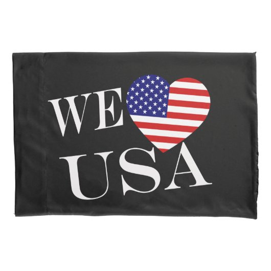 Wir Heartflag USA wt pct Kissenbezug (Vorderseite)
