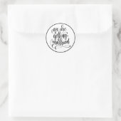 Wir heiraten Classic Round Sticker (Tasche)