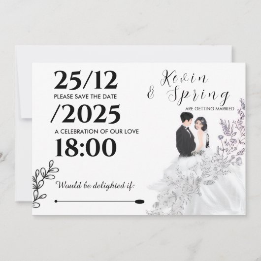Wir heiraten einladung (Vorderseite)