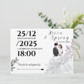 Wir heiraten einladung (Stehend Vorderseite)