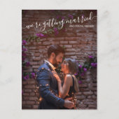 Wir heiraten Foto Hochzeit speichern das Datum Ankündigungspostkarte (Vorderseite)