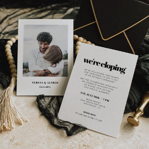 Wir heiraten heimlich - Schlicht, Chic und Elegant Einladung