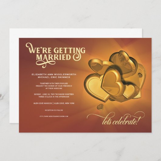 Wir heiraten Hochzeit (V3) Ankündigung (Vorne/Hinten)