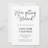 Wir heiraten Lässige Hochzeit am Strand Einladung (Vorderseite)