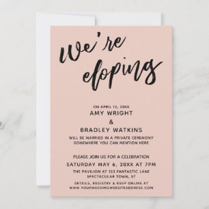 Wir heiraten moderne Handschrift-Typografie Röte Einladung