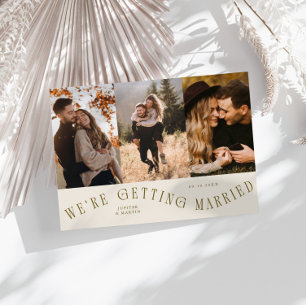 Wir heiraten Multi-Foto-Cream Save The Date