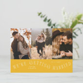 Wir heiraten Multi-Foto Gelb Save The Date (Stehend Vorderseite)