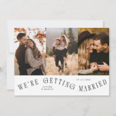 Wir heiraten Multi-Foto Weiß Save The Date (Vorderseite)