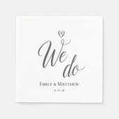 Wir heiraten Serviette (Vorderseite)