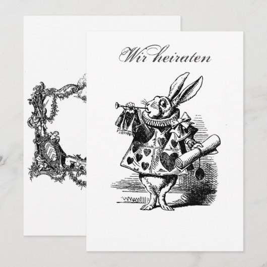 Wir heiraten – Vermählung – Hochzeit – Invitation Einladung (Vorne/Hinten)