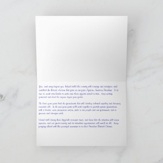 Wir Herz Barack Obama! Abstimmung auf 11/06/12 Karte (Innenseite)