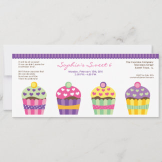 Wir "Herz" Cupcakes Long Einladung