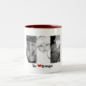 wir Herzgroßvater Zweifarbige Tasse (Mittel)