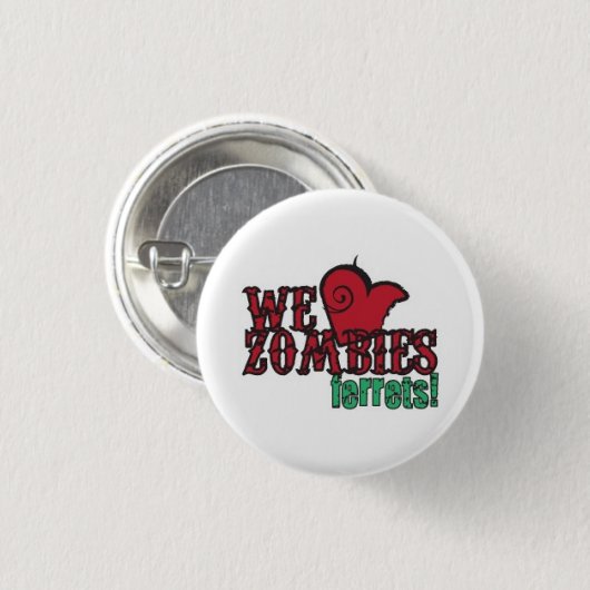 wir Herzzombiefrettchen Button (Vorne & Hinten)