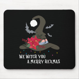 Wir Hexen Sie froh Hexmas Hexenhimmel Weihnachten Mousepad