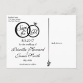 Wir Hochzeit speichern das Datum Postkarte (weiß) (Rückseite)