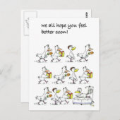 Wir hoffen alle, dass es euch bald besser geht! postkarte (Vorne/Hinten)