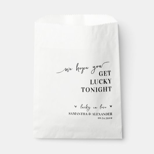 Wir hoffen, dass du heute Abend Niedliche Hochzeit Geschenktütchen (Vorderseite)