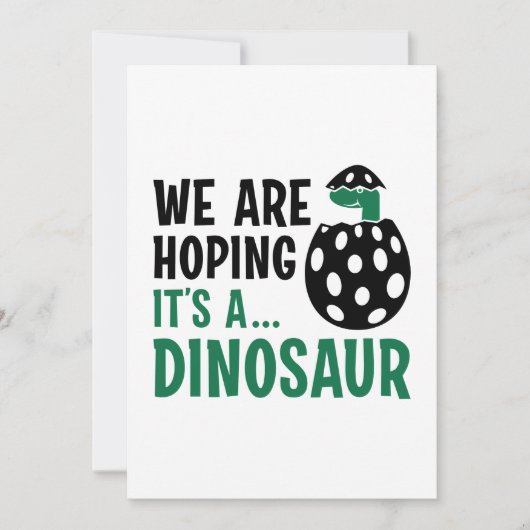 Wir hoffen, dass es ein Dinosaurier ist Dankeskarte (Vorderseite)