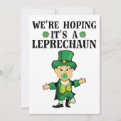 Wir hoffen, dass es ein Leprechaun St Patricks Day Einladung (Vorderseite)