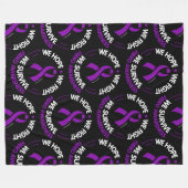 Wir hoffen, dass wir kämpfen und überleben... Fibr Fleecedecke (Vorderseite (Horizontal))