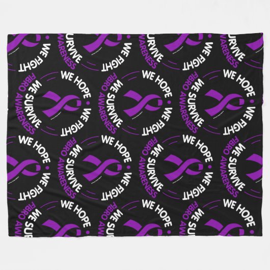Wir hoffen, dass wir kämpfen und überleben... Fibr Fleecedecke (Vorderseite (Horizontal))