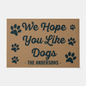 Wir hoffen, du magst Hunde  Fußmatte (Vorderseite)