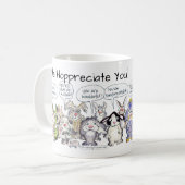 Wir hoffen euch 19 Cartoon Rabbits Kaffeetasse (Vorderseite Links)