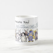 Wir hoffen euch 19 Cartoon Rabbits Kaffeetasse (Mittel)