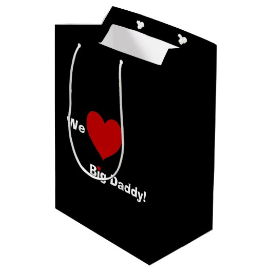 Wir hören Big Daddy Mittlere Geschenktüte (Rückseite Schrägansicht)