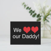Wir hören Daddy Postkarte (Stehend Vorderseite)