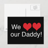Wir hören Daddy Postkarte (Vorne/Hinten)