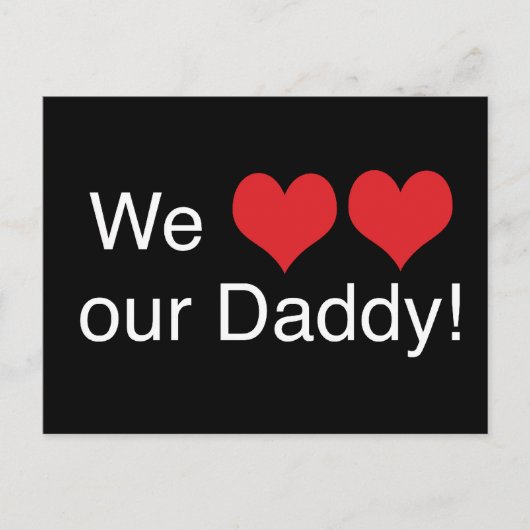 Wir hören Daddy Postkarte (Vorderseite)
