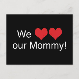 Wir hören Mommy Postkarte