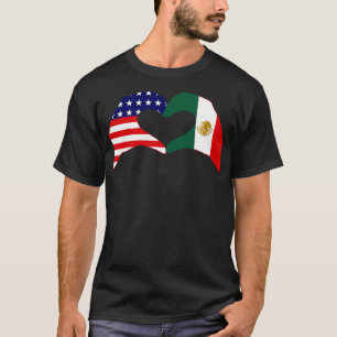 Wir hören USA Mexico Patriot Flag Serie T-Shirt