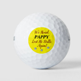 Wir hörten, wie Pappy seine Diamant-Golfbälle verl Golfball