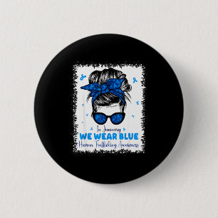 Wir Januar Blau Menschenhandelsbewusstsein Button