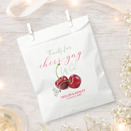Wir jubeln auf Kirschfrucht Geschenktütchen (Ausgeschnitten)