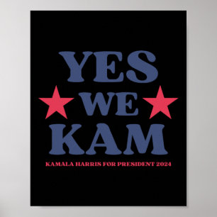 Wir Kam Präsident Kamala Harris 47 Frau Präsidenti Poster