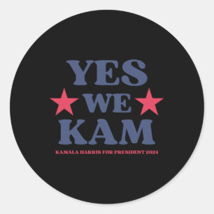 Wir Kam Präsident Kamala Harris 47 Frau Präsidenti Runder Aufkleber