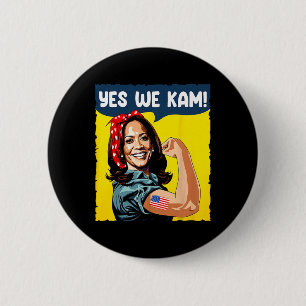 Wir Kam Rosie The Riveter für Präsident Kamala Har Button