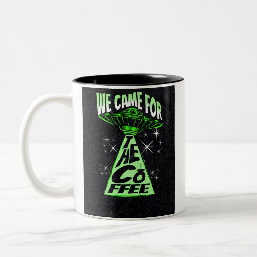 Wir kamen für den Kaffee Zweifarbige Tasse (Links)