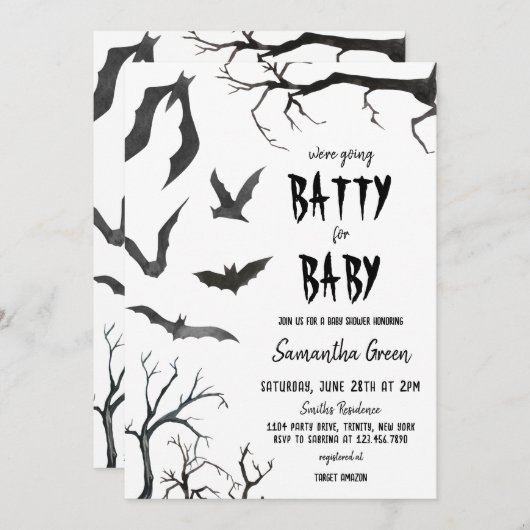 Wir kämpfen für Babydusche Einladung (Vorne/Hinten)