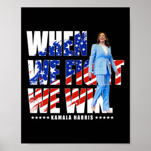 Wir kämpfen für Präsident 1 gegen Harris 2024 Kama Poster