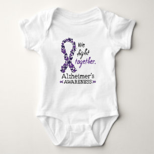 Wir kämpfen gemeinsam - Alzheimer-Bewusstsein Baby Strampler