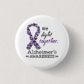 Wir kämpfen gemeinsam - Alzheimer-Bewusstsein Button (Vorderseite)