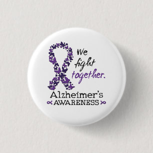 Wir kämpfen gemeinsam - Alzheimer-Bewusstsein Button