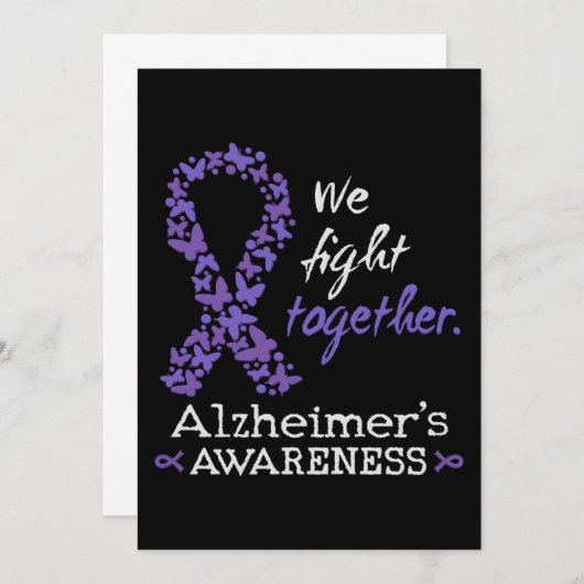 Wir kämpfen gemeinsam - Alzheimer-Bewusstsein Einladung (Vorne/Hinten)